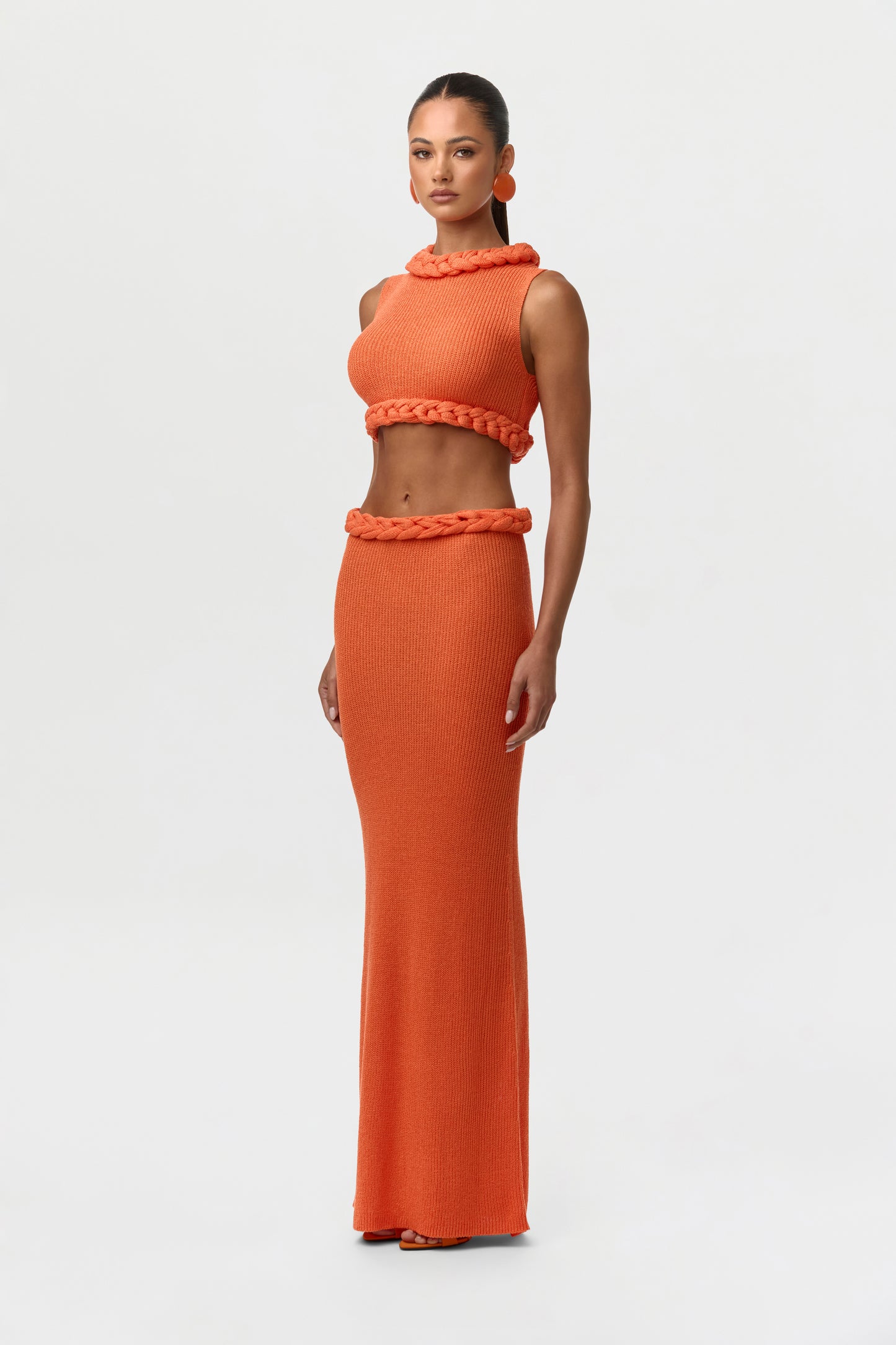 Knit Braid Maxi Skirt