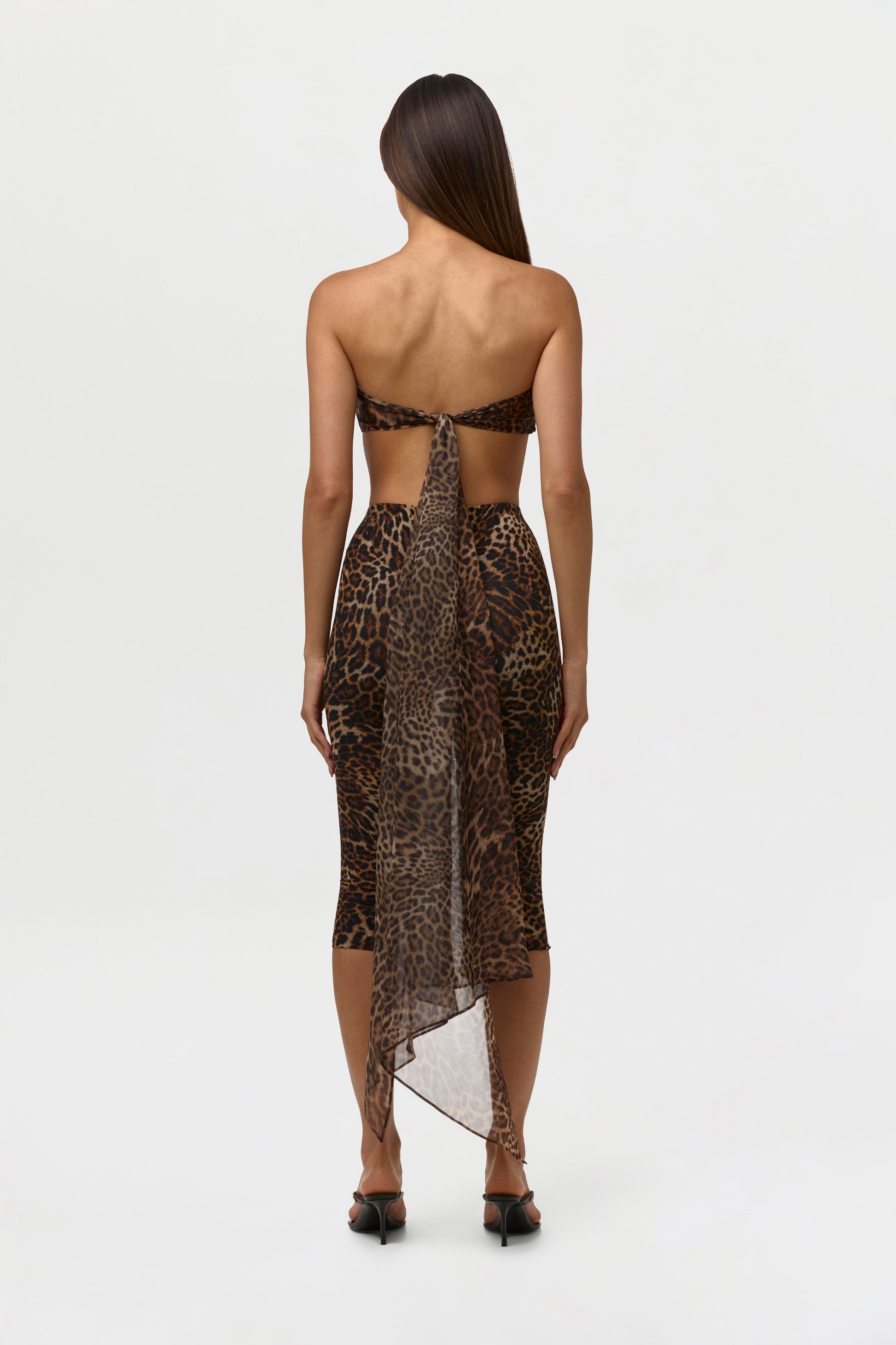 Spotted Leopard Chiffon Print Handkerchief Top