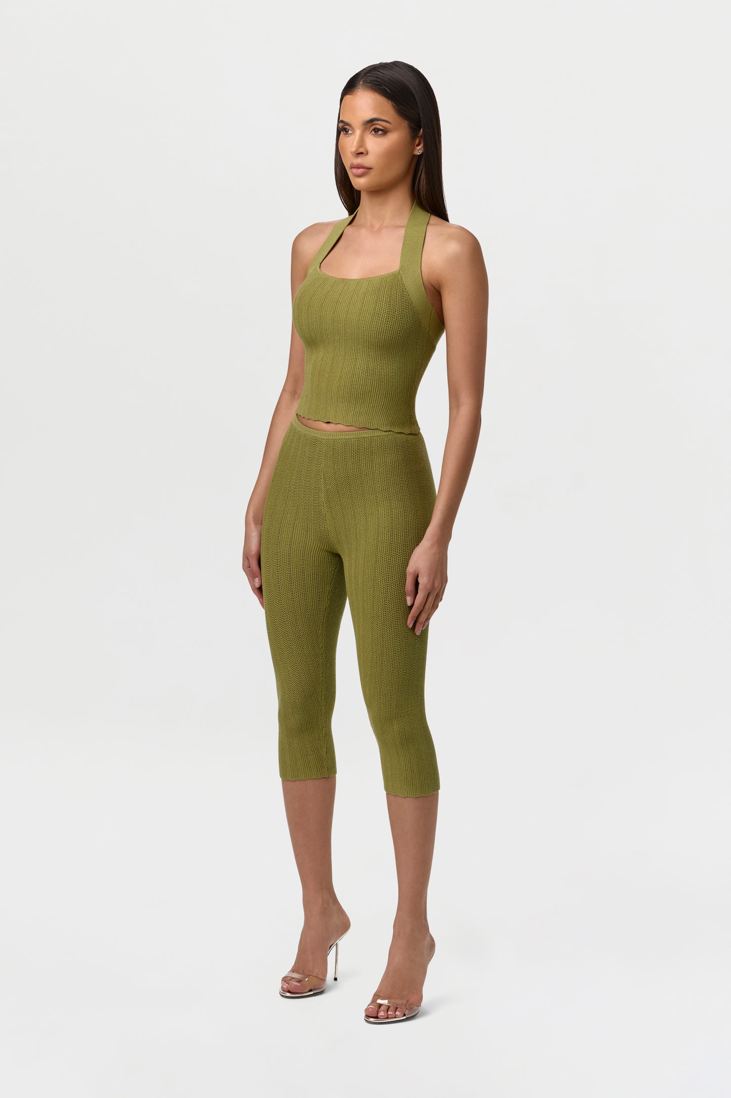 Knit Open Back Halter Top