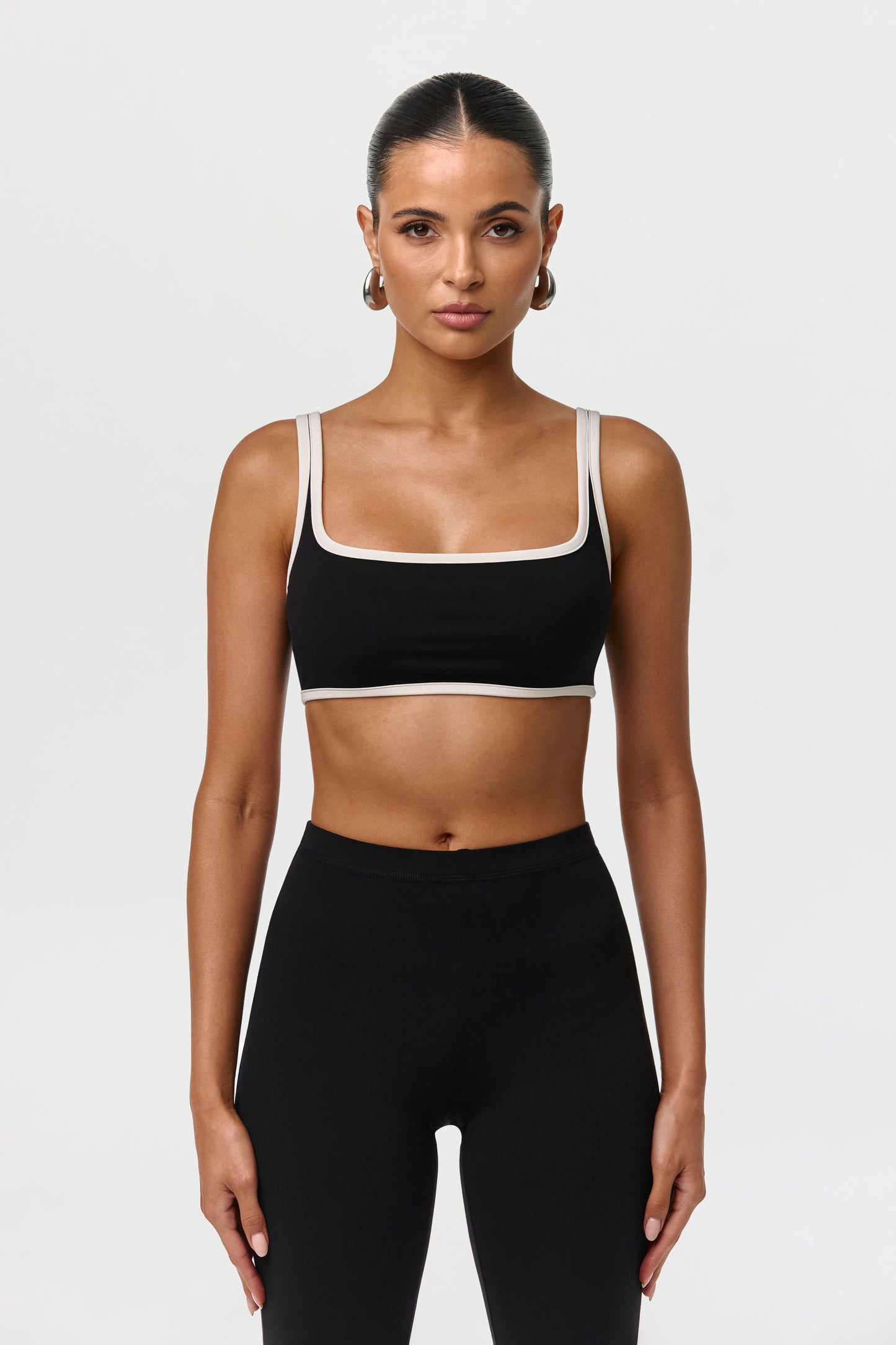 Black Sporty Naked Bra Top