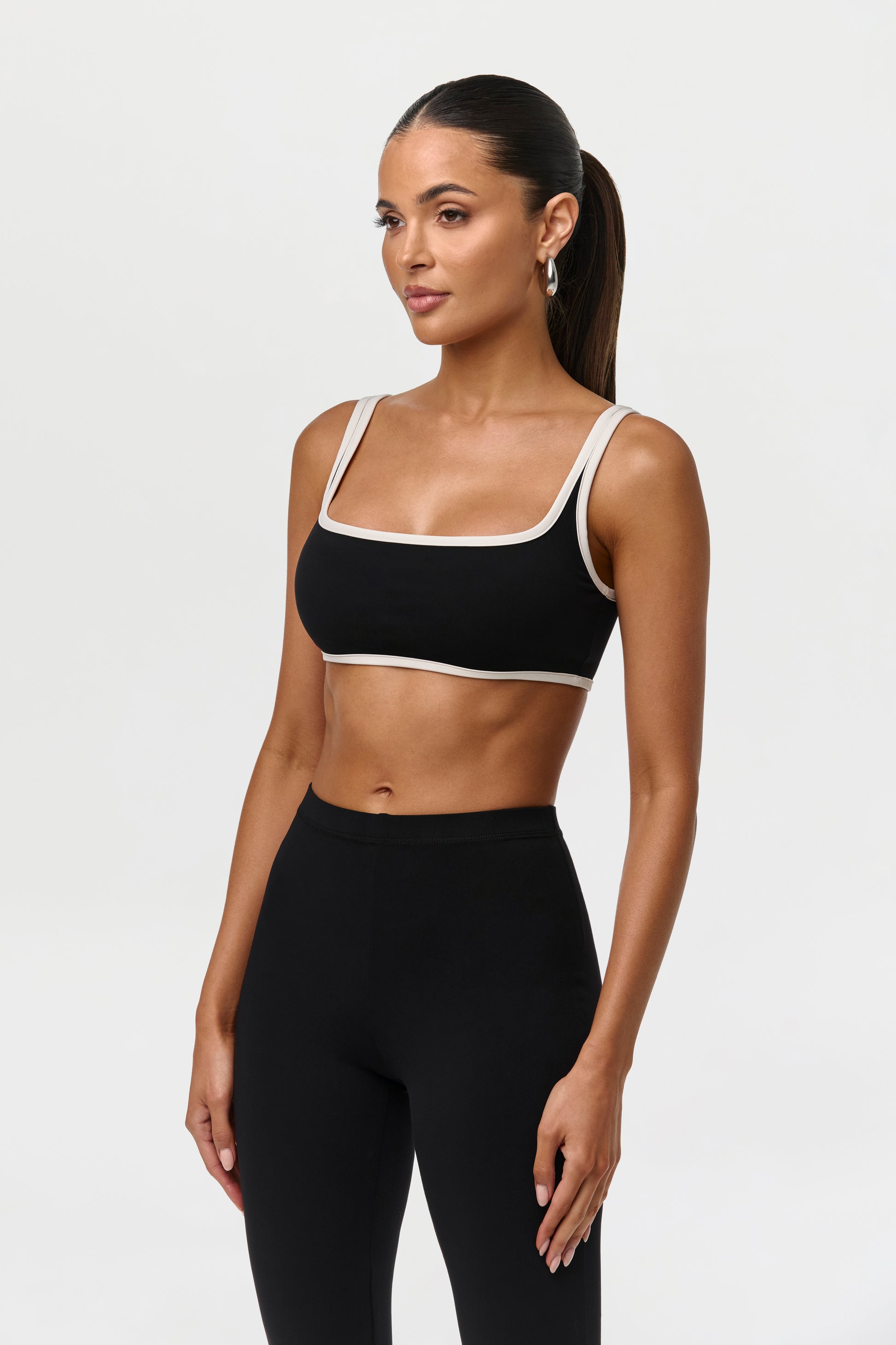 Black Sporty Naked Bra Top