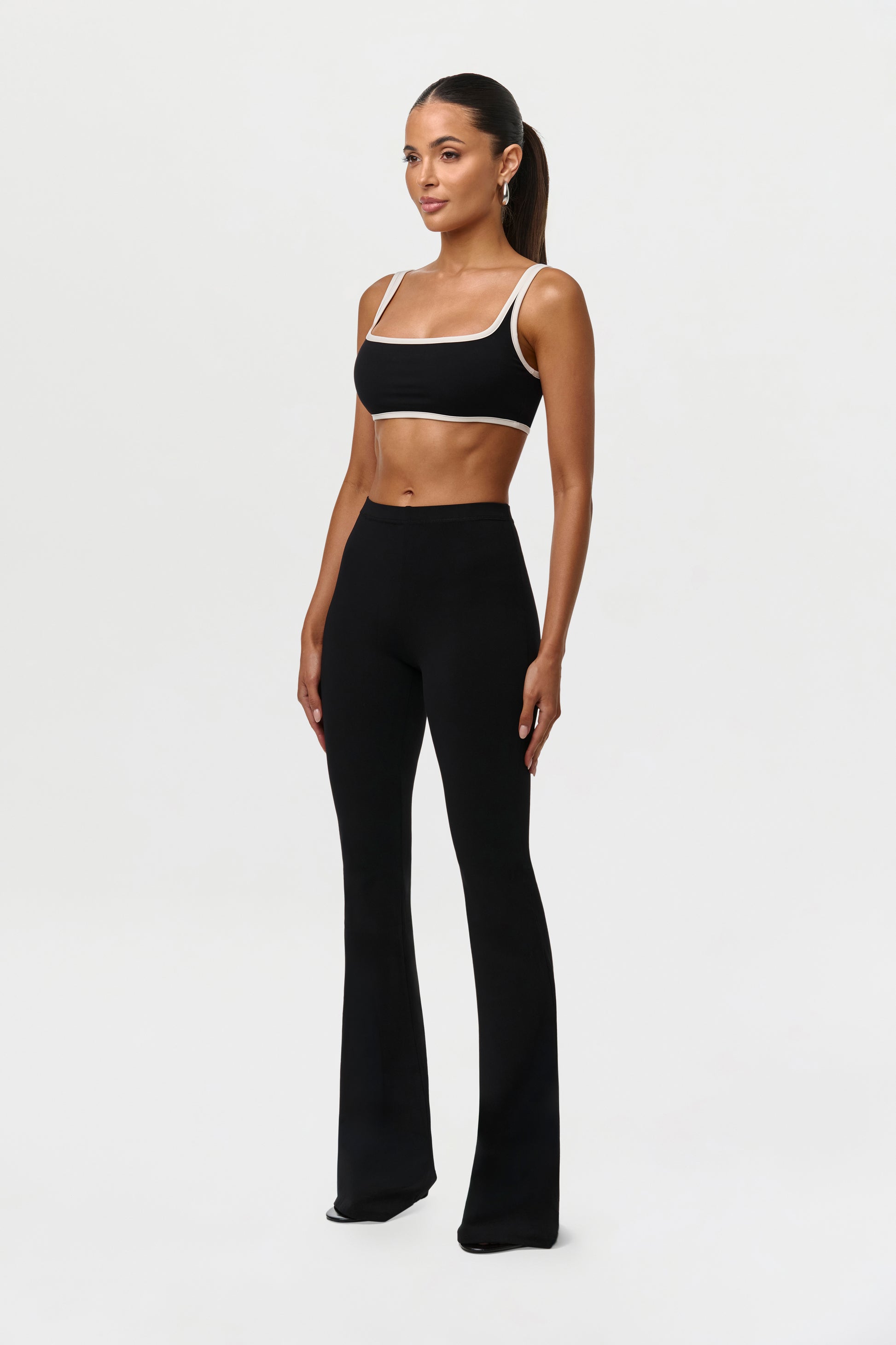Black Sporty Naked Bra Top
