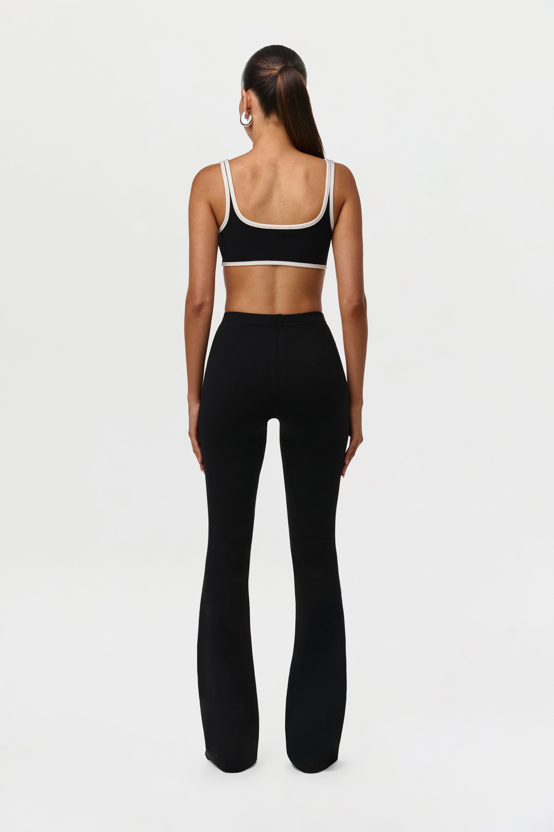 Black Sporty Naked Bra Top