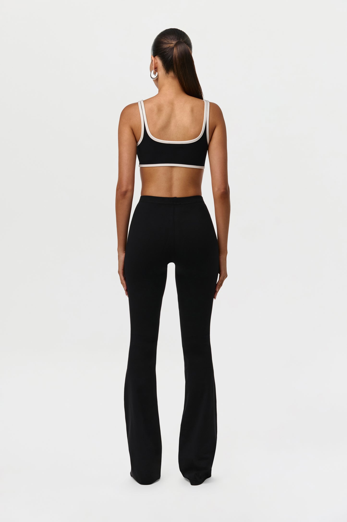 Black Sporty Naked Fit and Flare Pant Petite