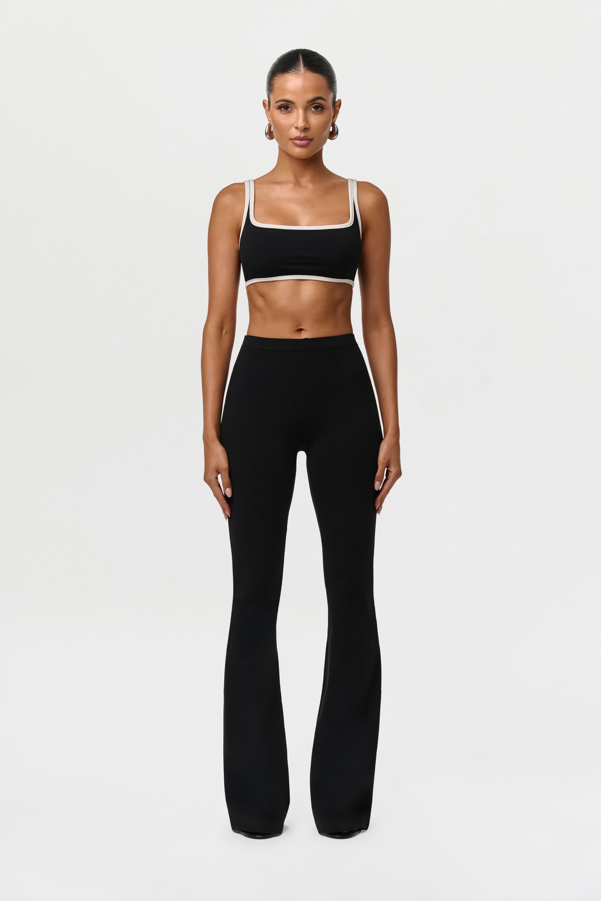 Black Sporty Naked Bra Top