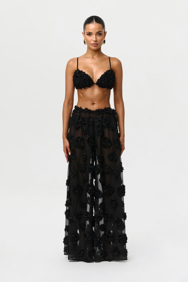 Floral Appliqué Bralette Top