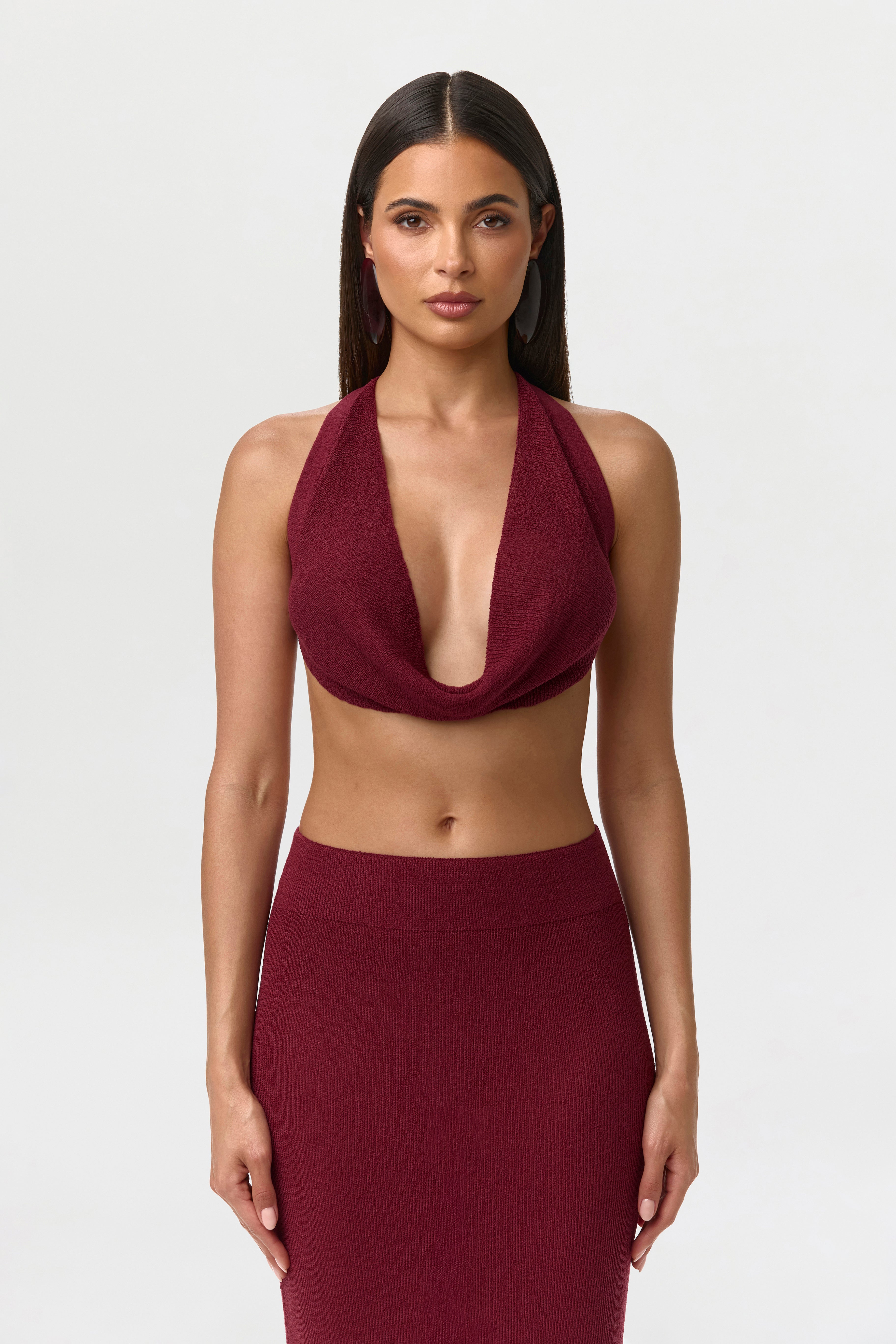 Knit Halter Crop Top