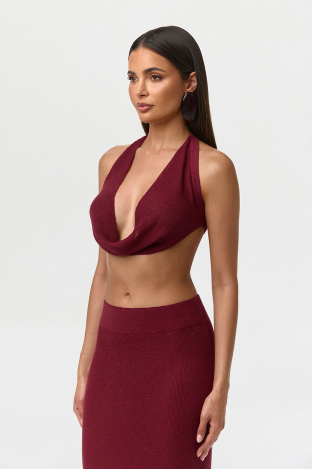 Knit Halter Crop Top