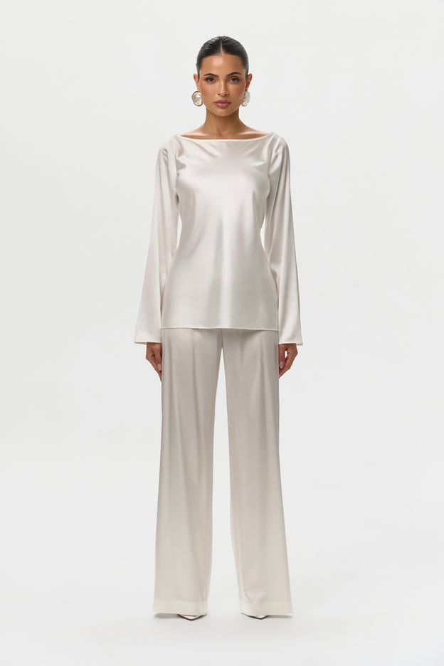 Silk Wide Leg Pants