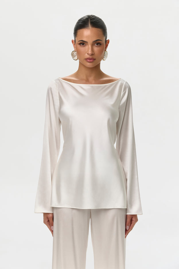Silk Back-Tie Top