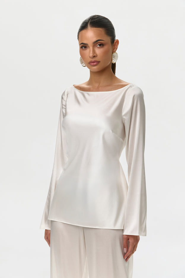 Silk Back-Tie Top