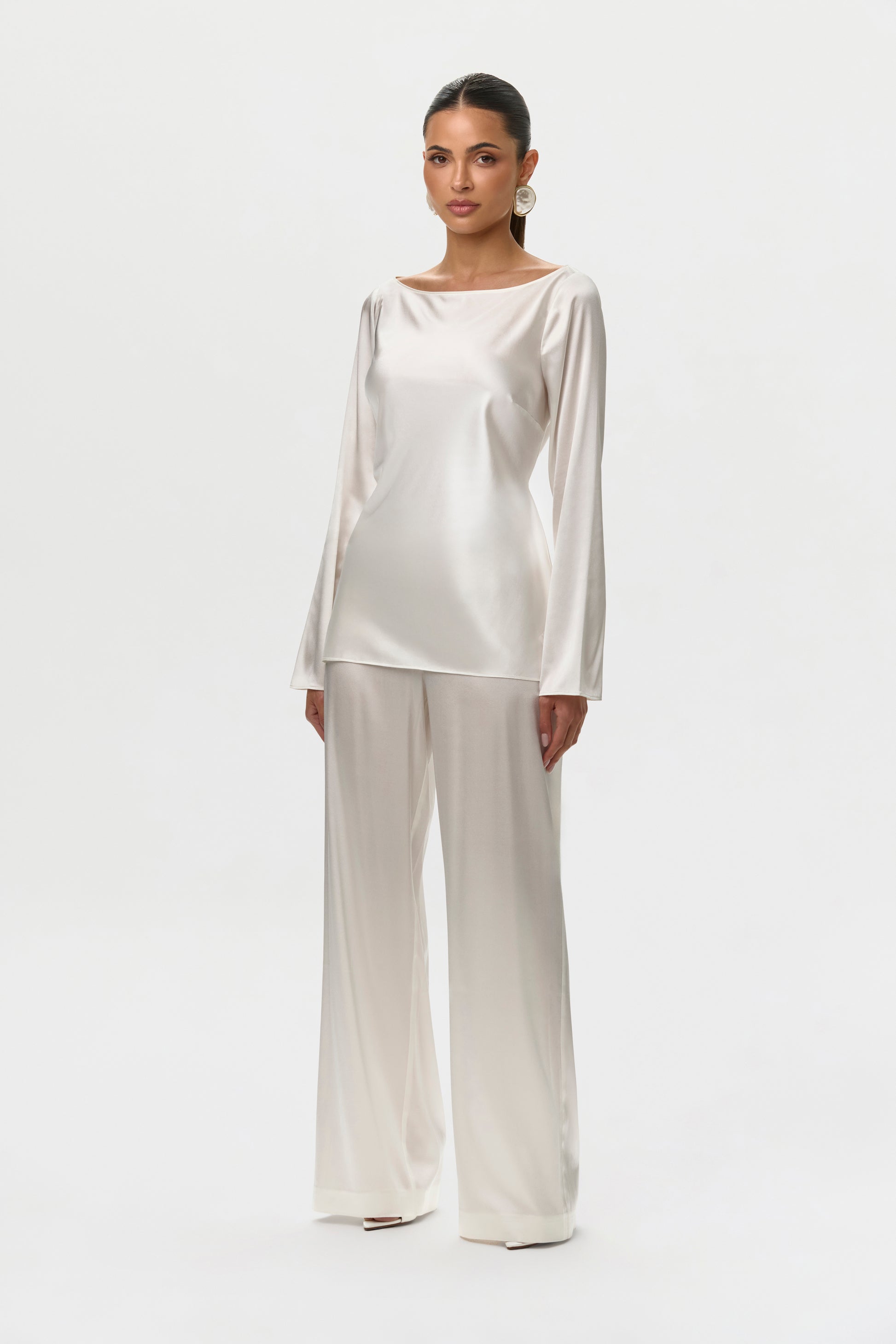Off White Slinky Straight Leg Trouser