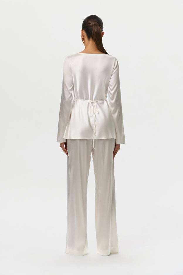 Silk Wide Leg Pants