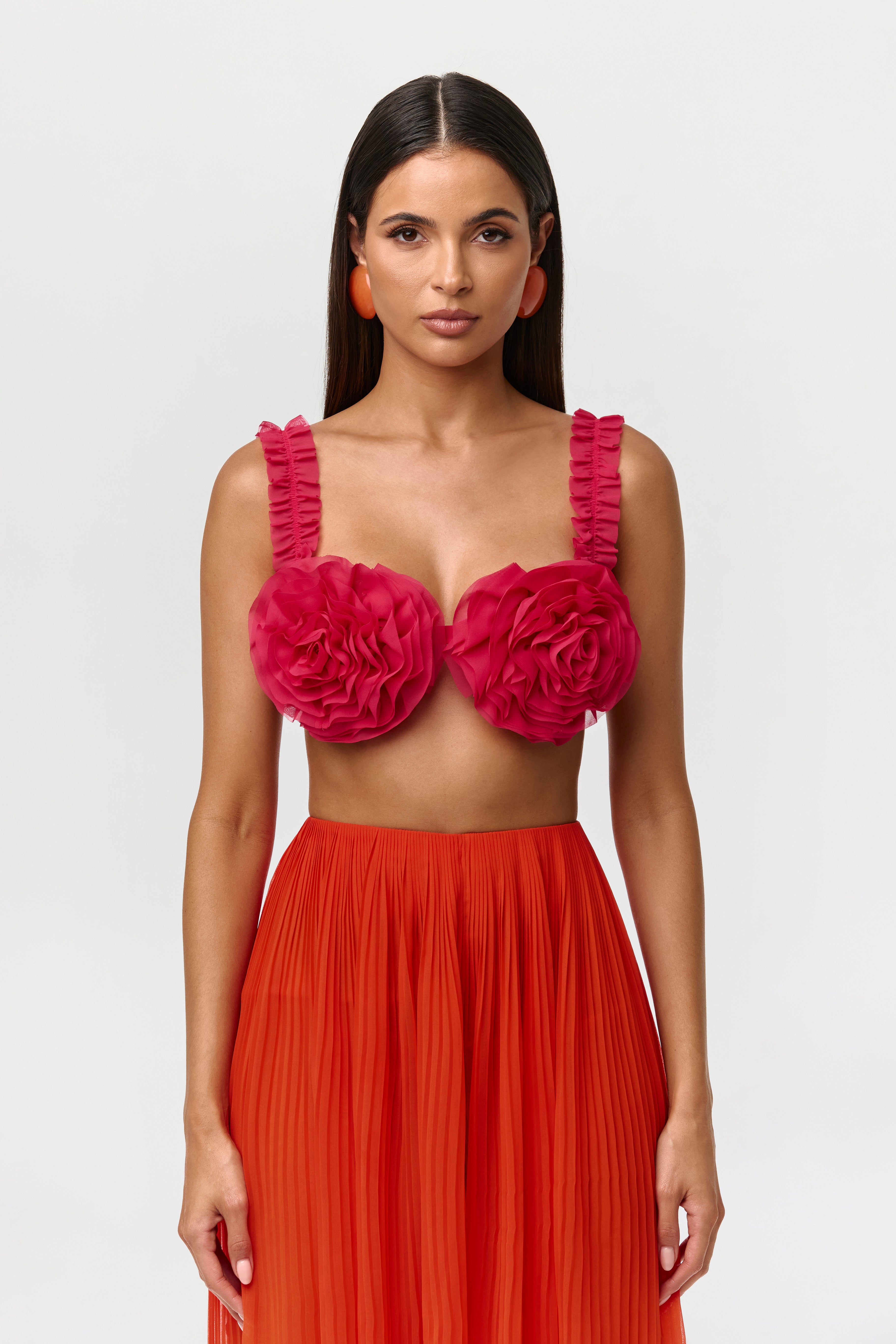 Chiffon Floral Crop Top