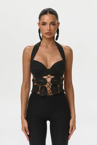 Crochet Bustier Halter Top – Naked Wardrobe