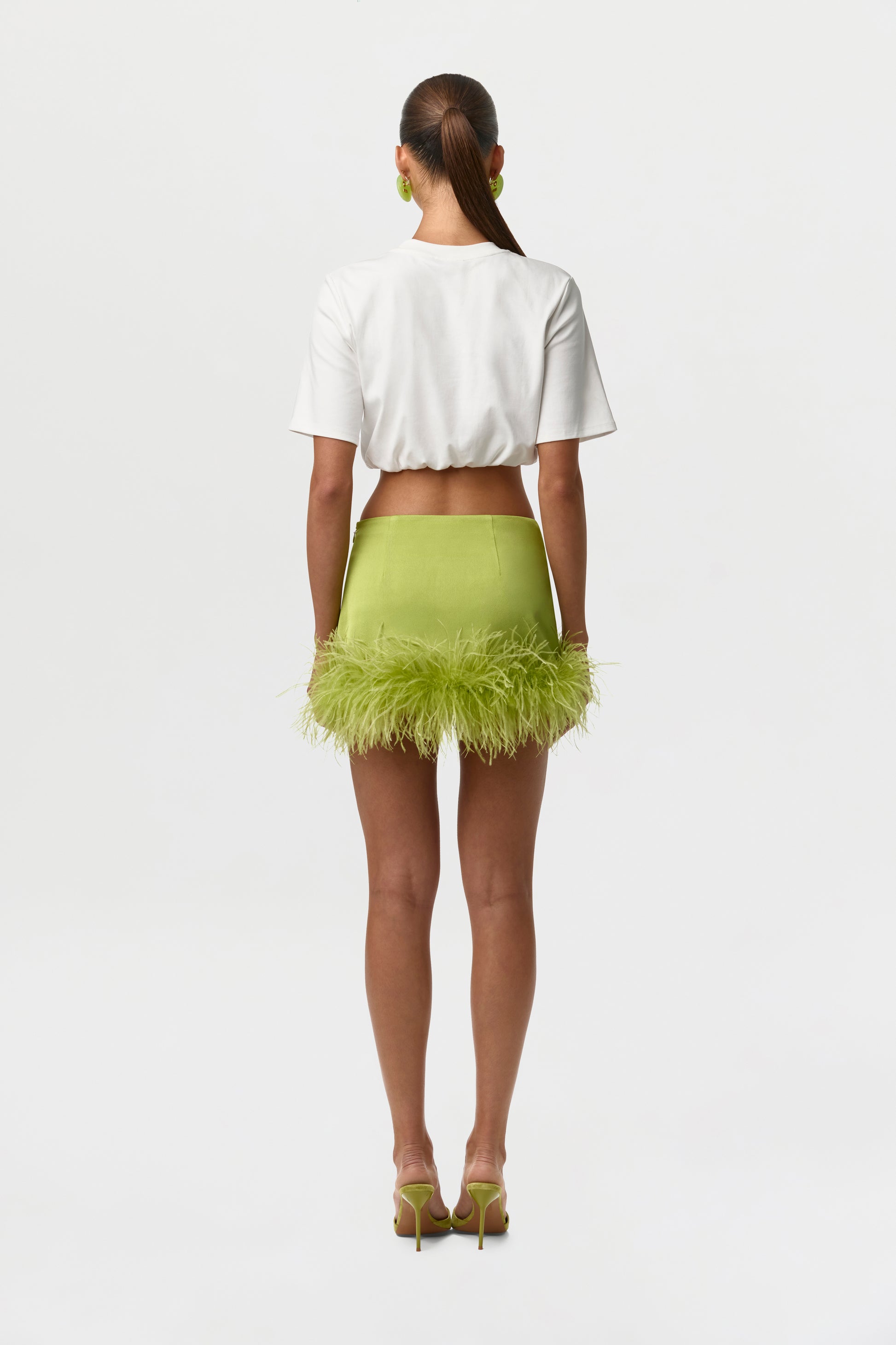 Cotton Crewneck Crop Top