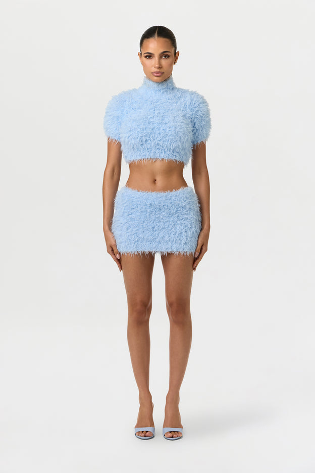 Fuzzy Knit Crop Top