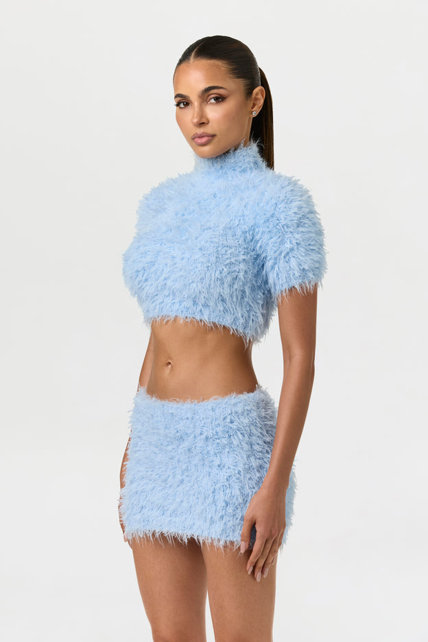 Fuzzy Knit Crop Top