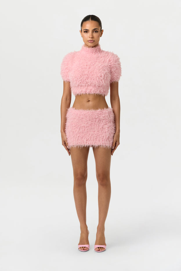 Fuzzy Knit Crop Top
