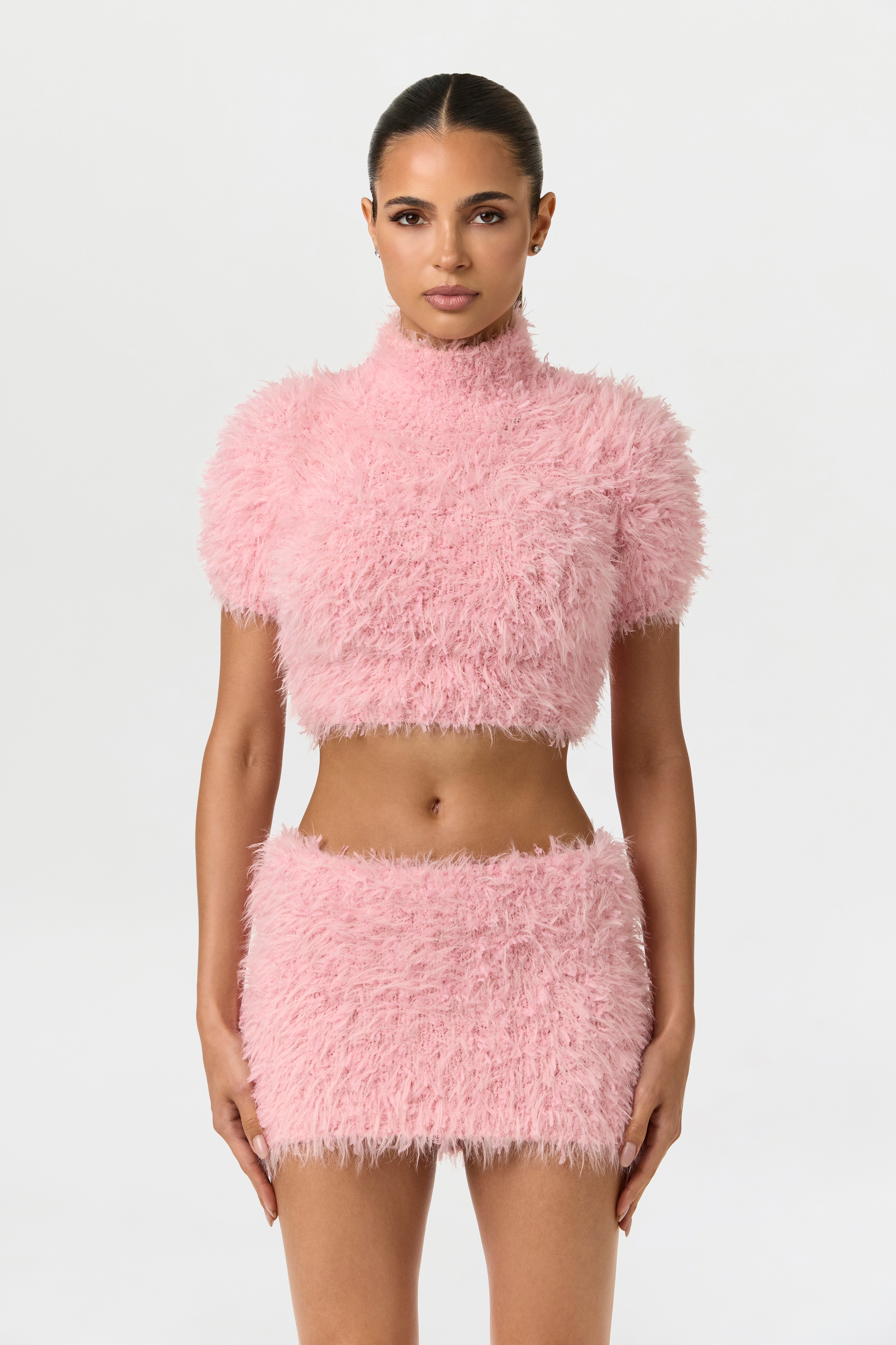 Fuzzy Knit Crop Top