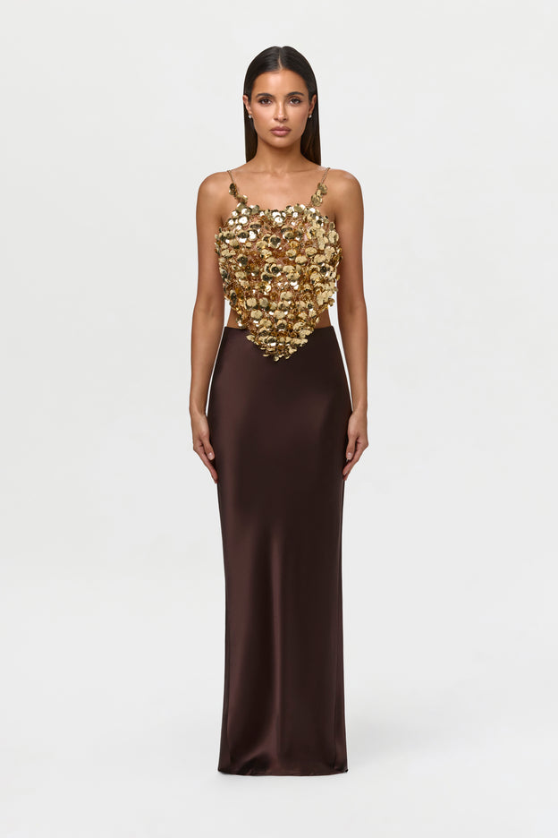 Floral Jewelry Chain Top