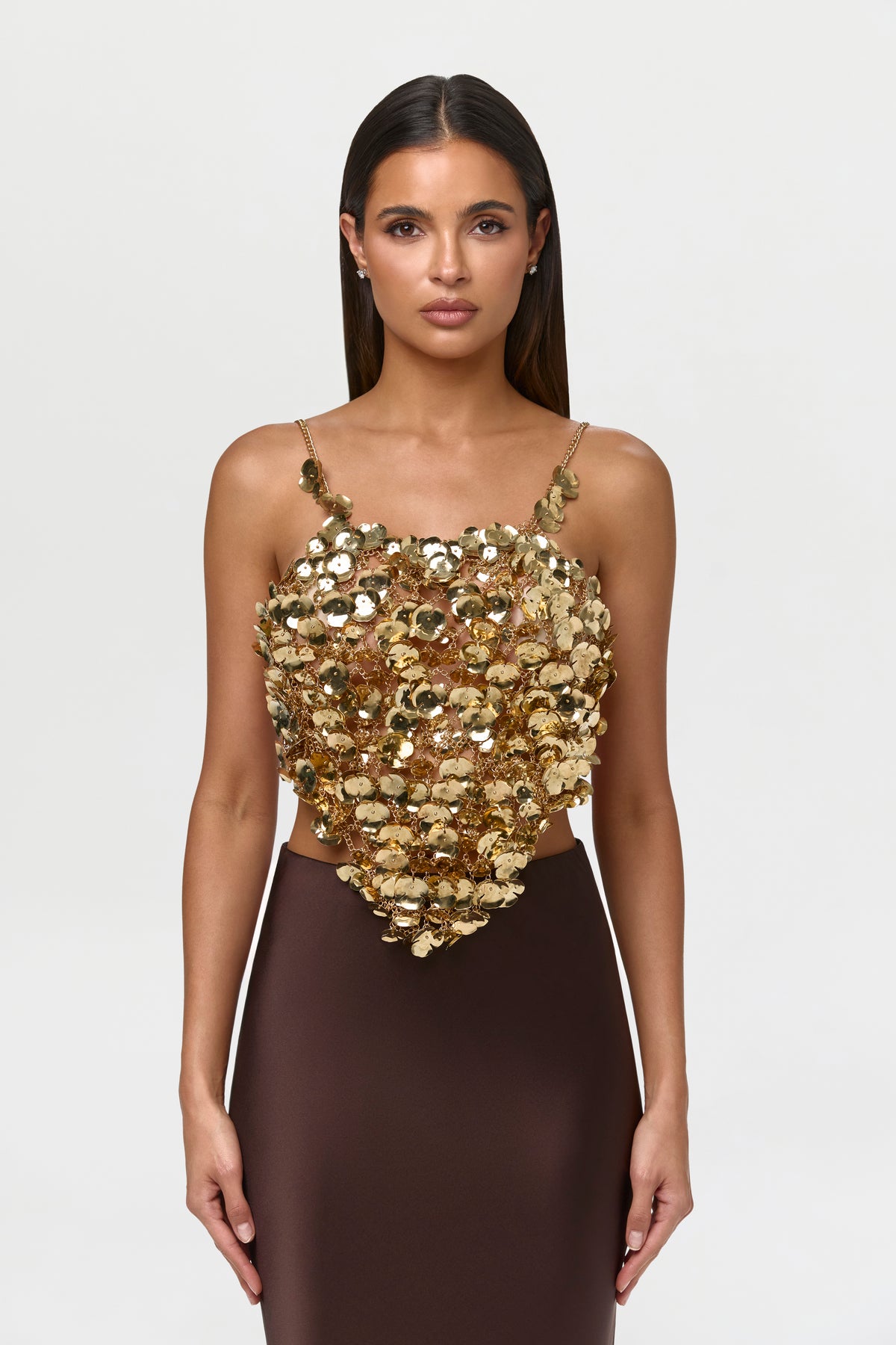 Floral Jewelry Chain Top