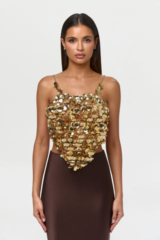 Floral Jewelry Chain Top