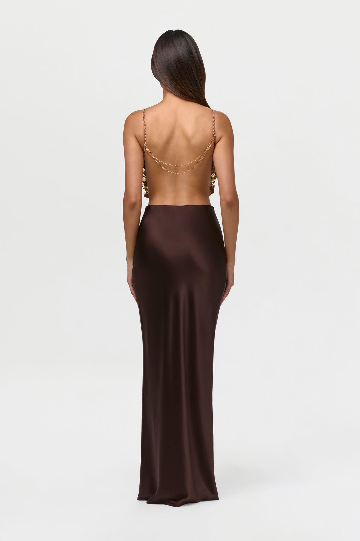Silk High Waist Maxi Skirt