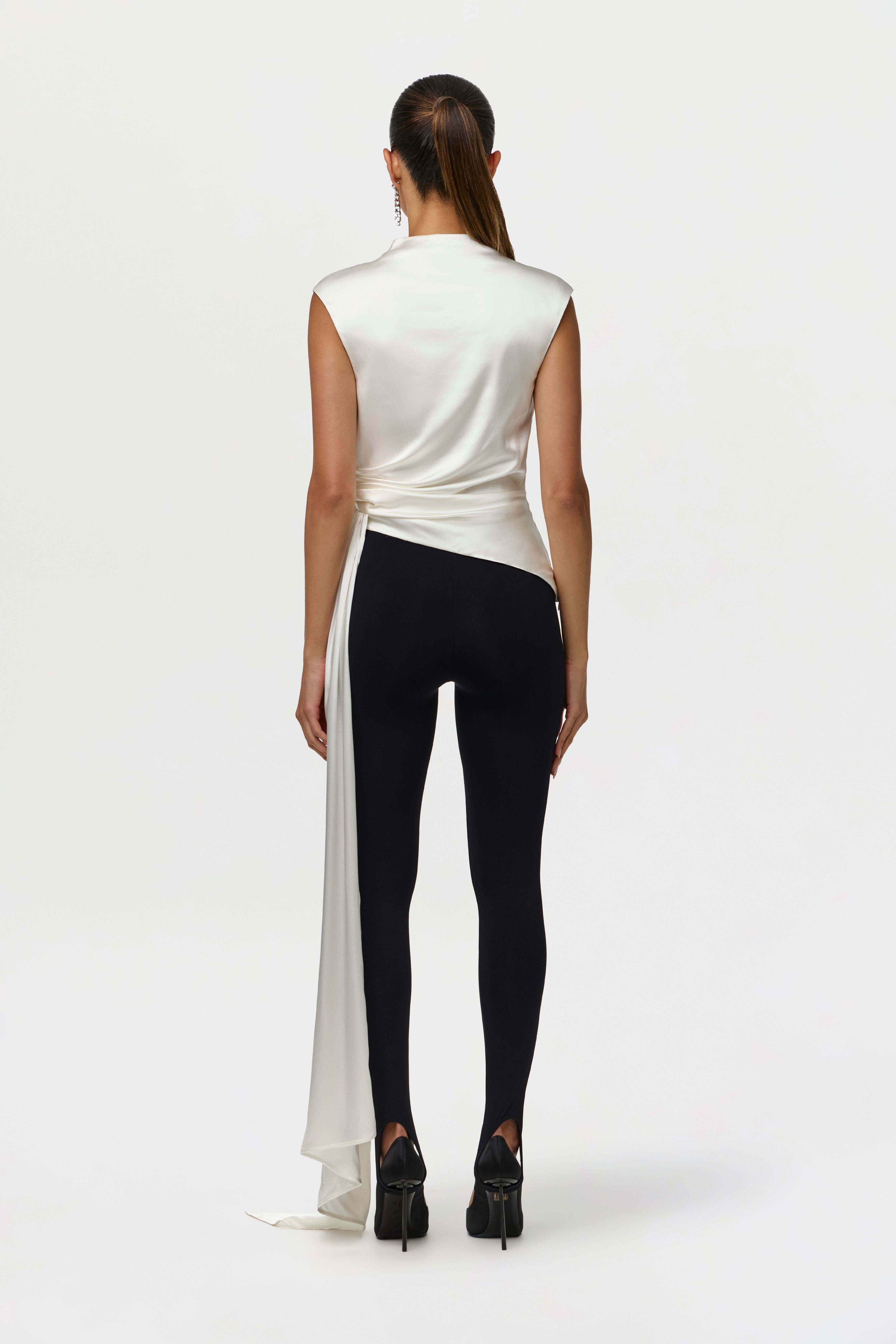 Silk Asymmetric Drape Top – Naked Wardrobe