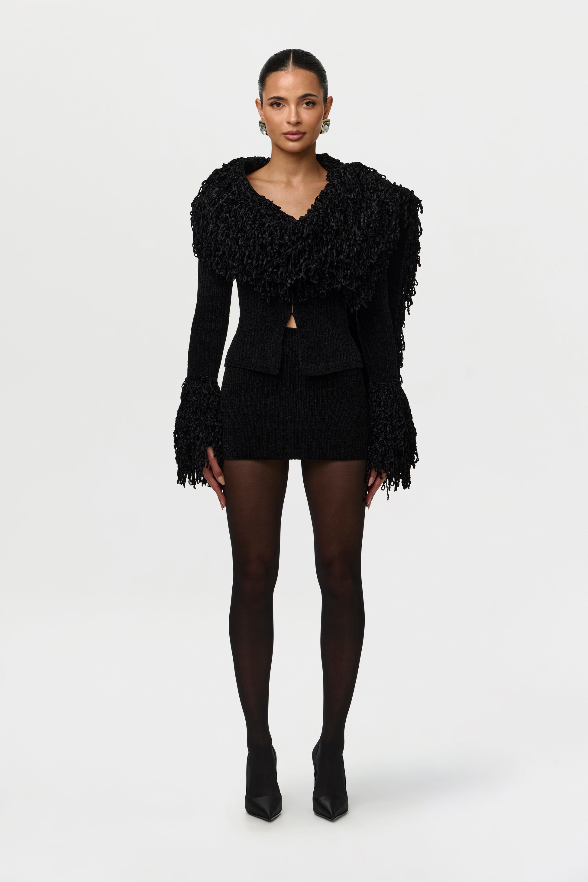 Knit Chenille Mini Skirt