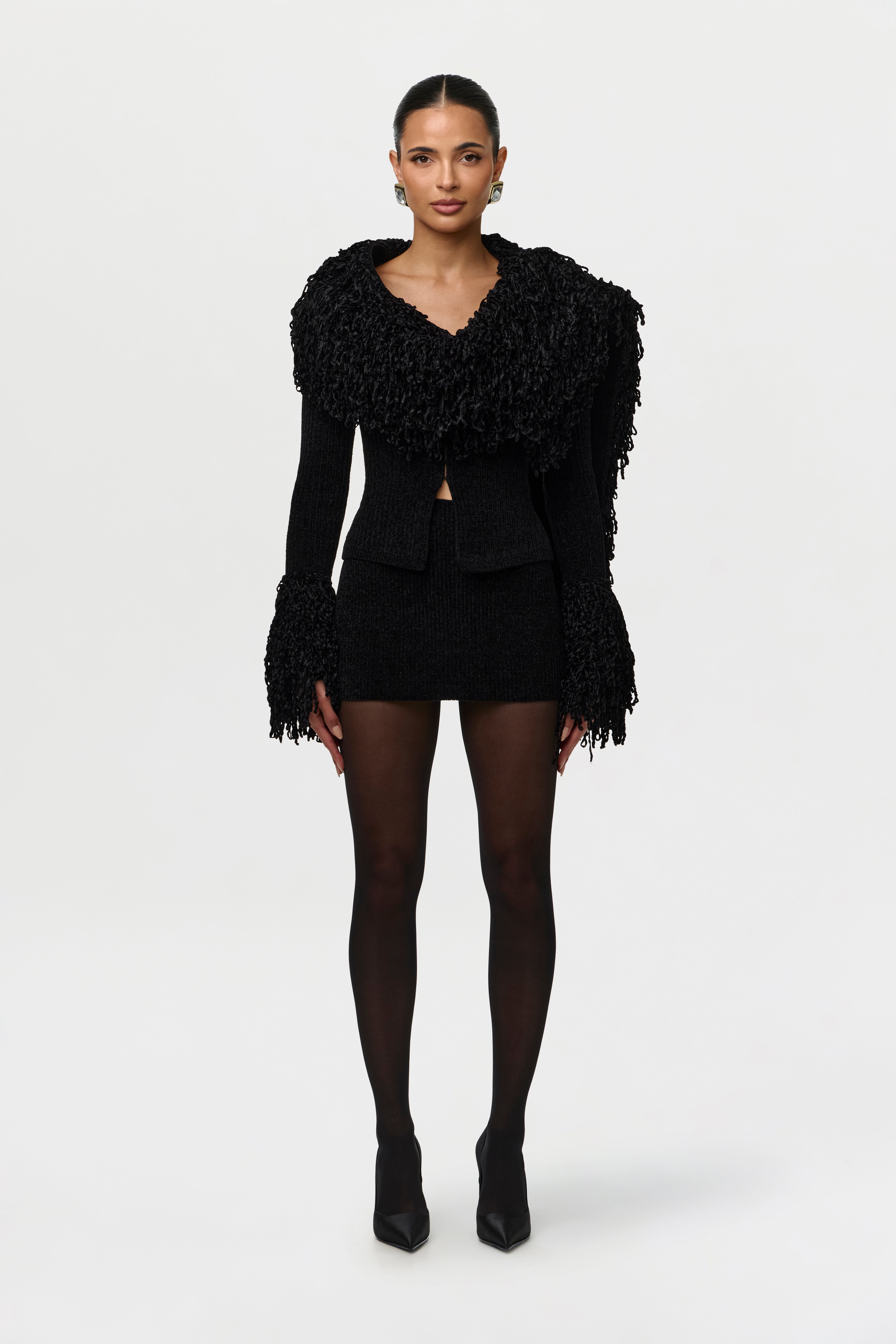 Knit Chenille Mini Skirt