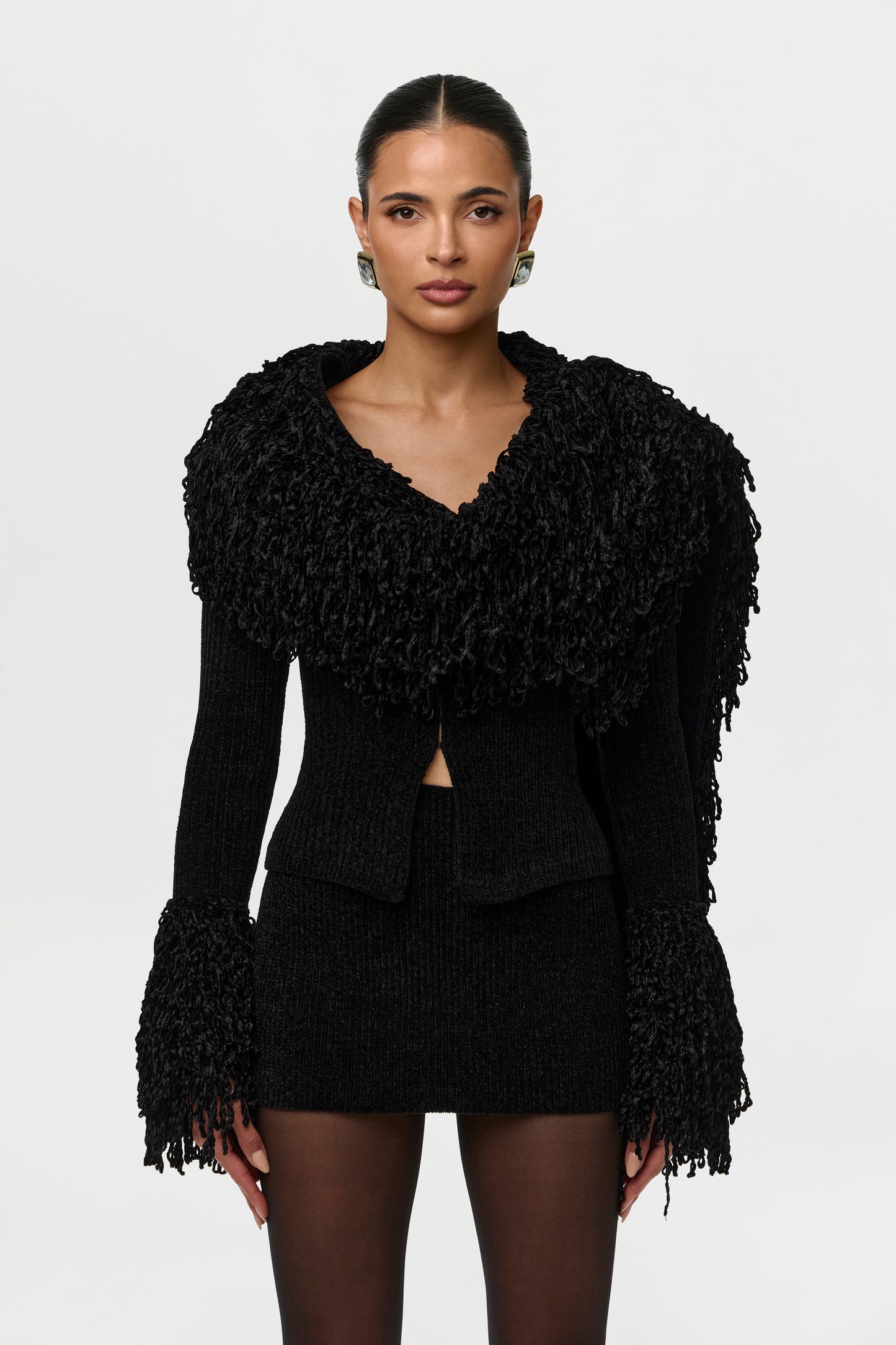 Knit Chenille Mini Skirt