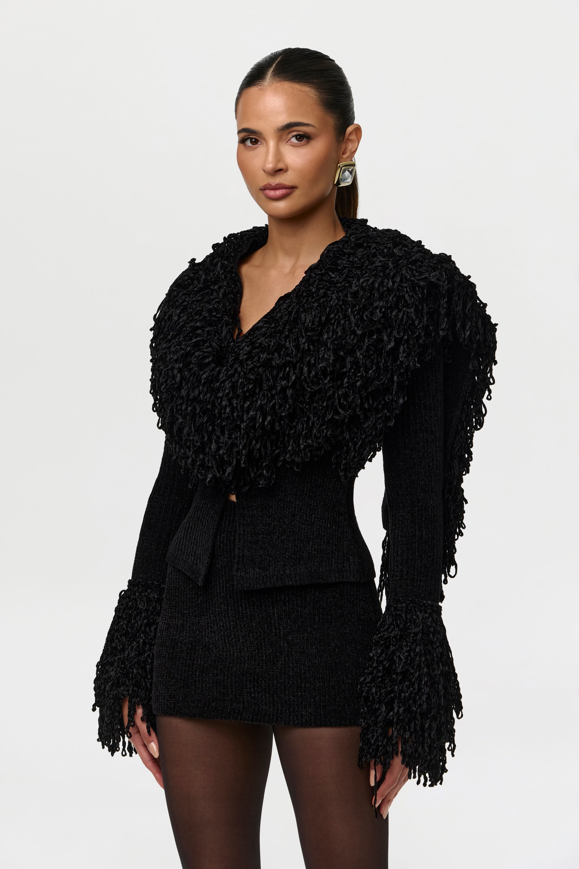 Knit Chenille Mini Skirt