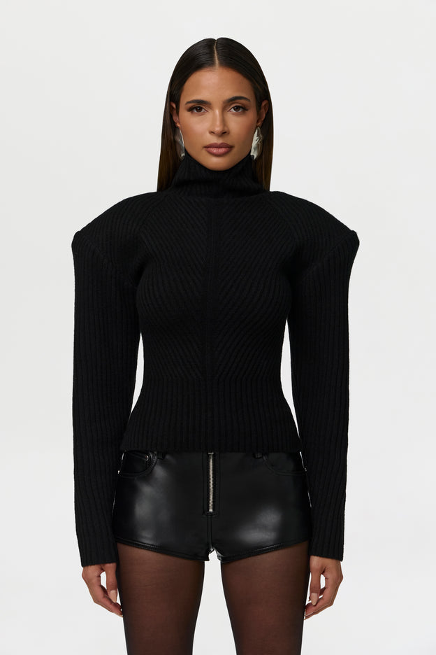 Vegan Leather Moto Shorts