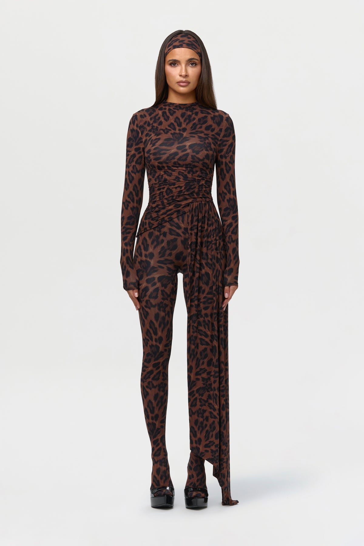 Naked Print Closed Toe Leggings