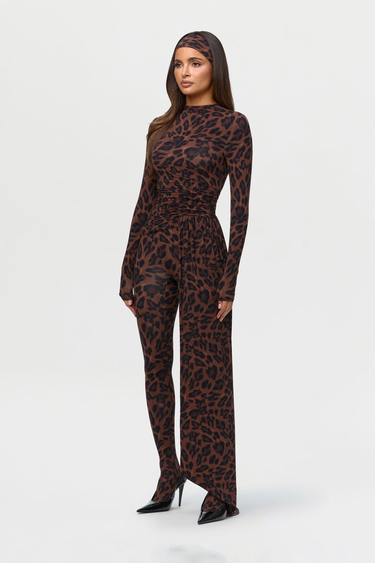Naked Print Drape Top