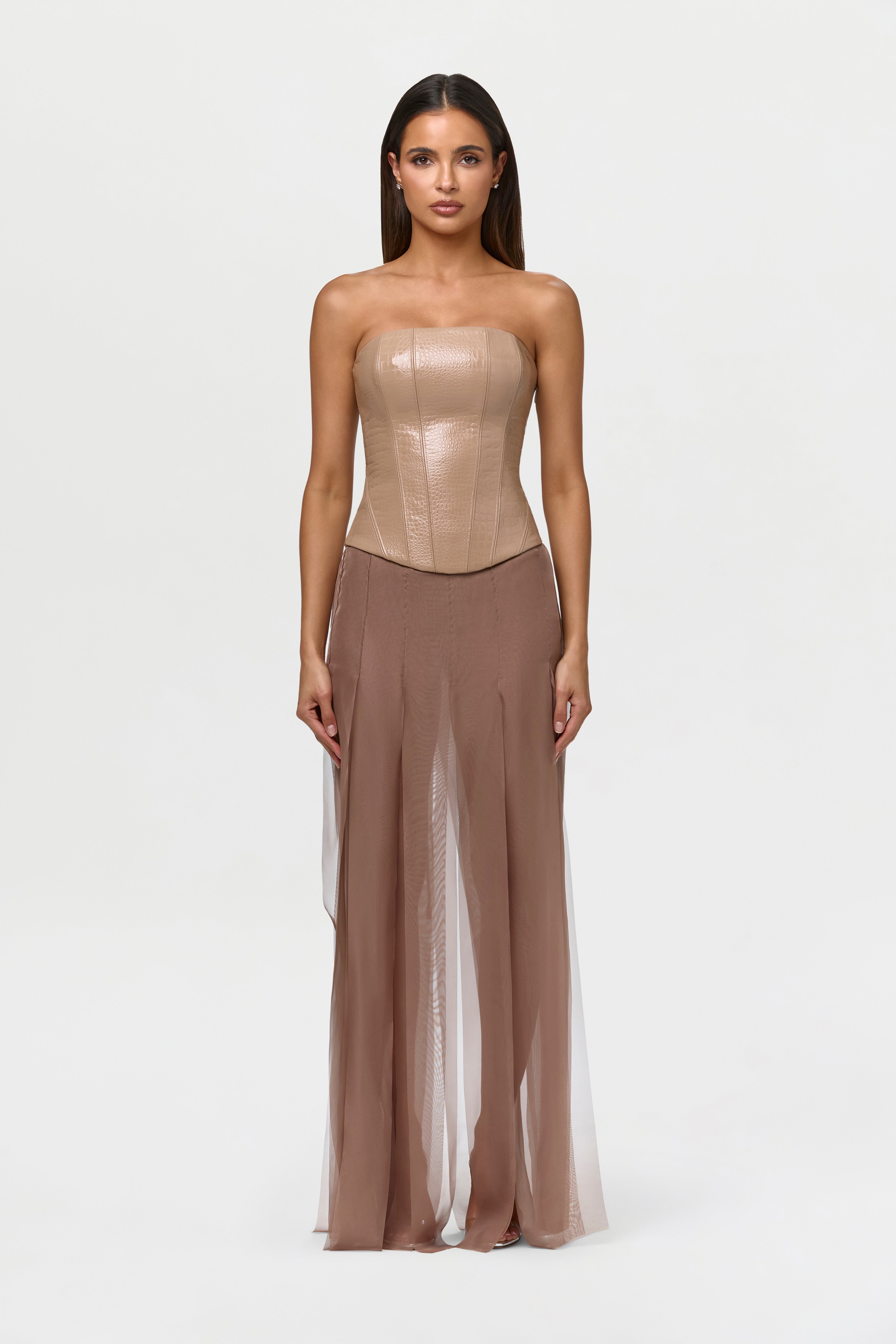 Sheer Chiffon Maxi Skirt