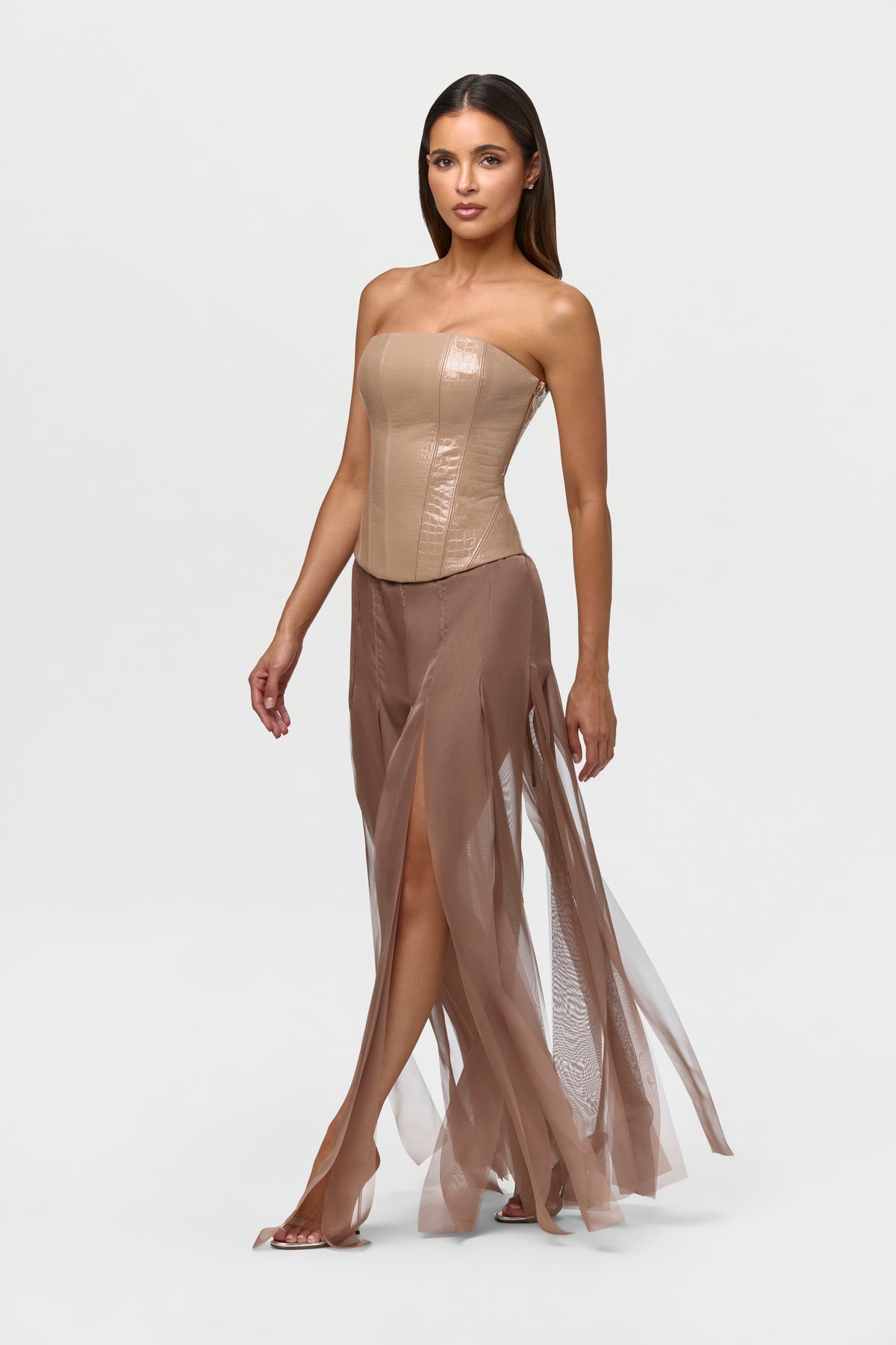 Sheer Chiffon Maxi Skirt