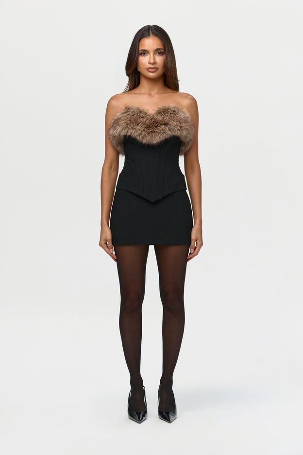 Suiting High Waist Mini Skirt