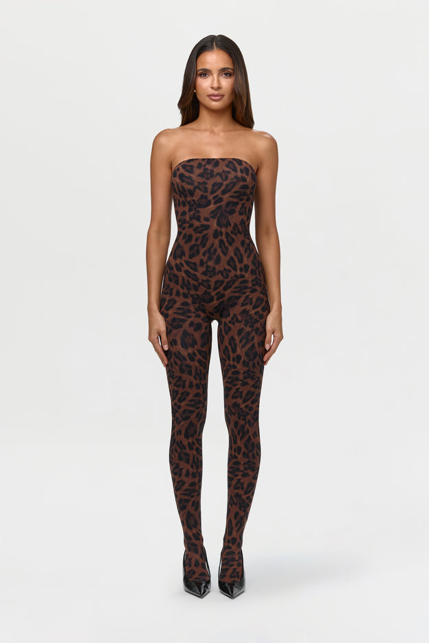 Naked Print Tube Closed Toe Jumpsuit