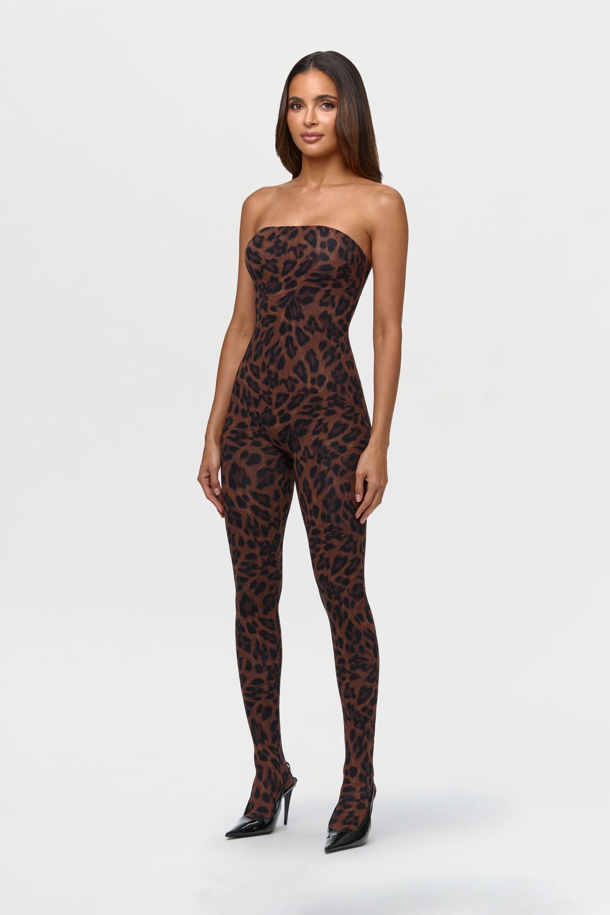 Naked Print Tube Closed Toe Jumpsuit