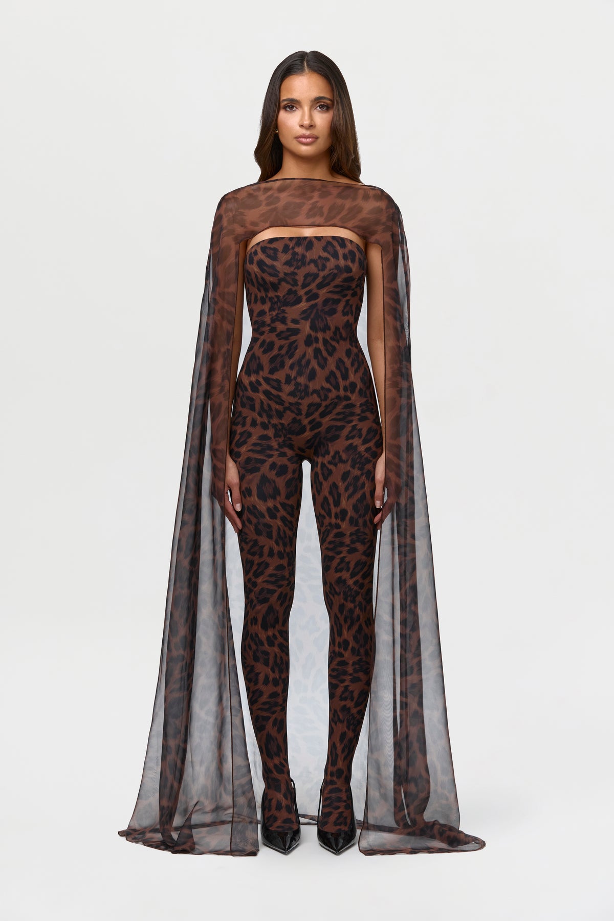 Naked Print Tube Closed Toe Jumpsuit