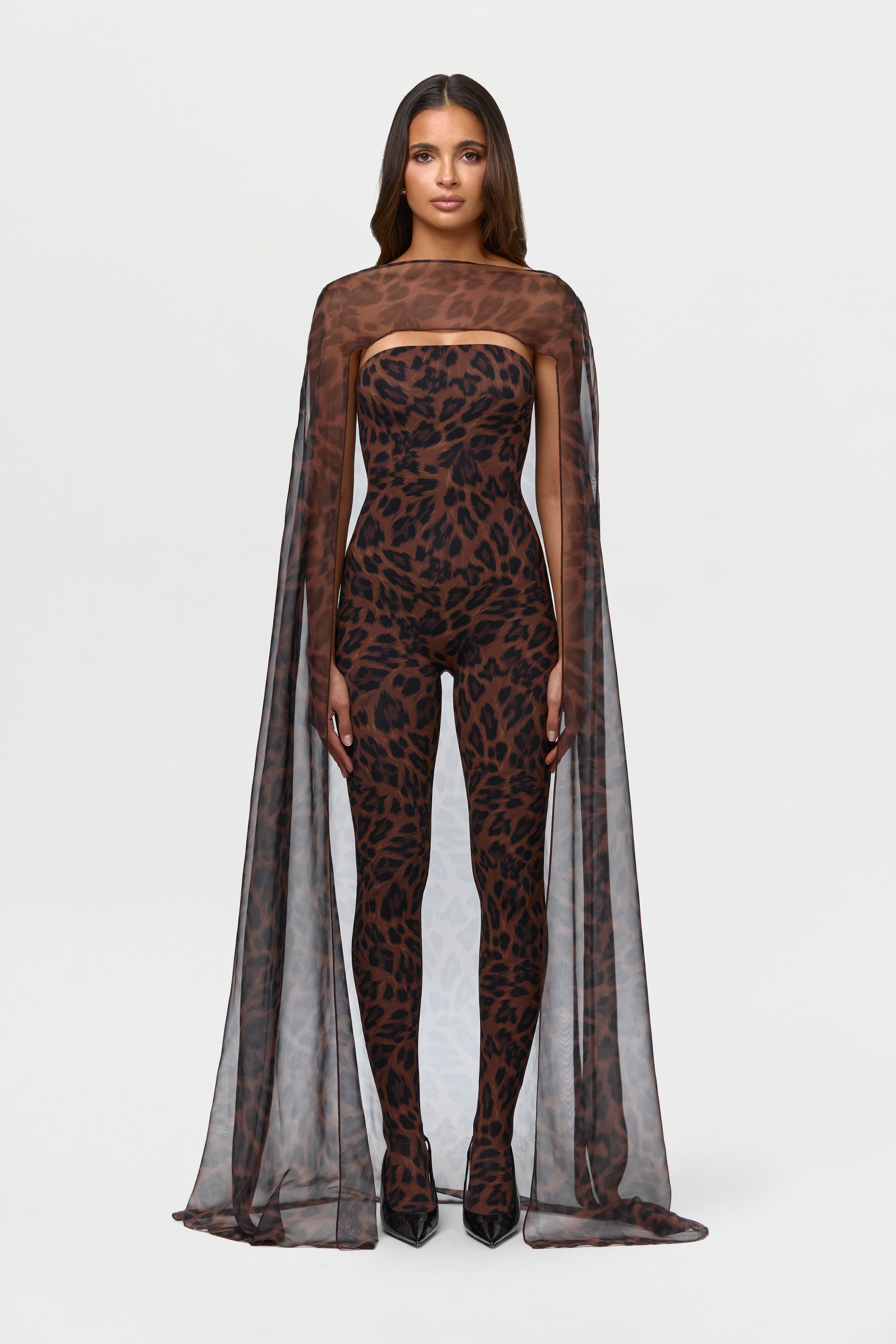 Naked Print Tube Closed Toe Jumpsuit