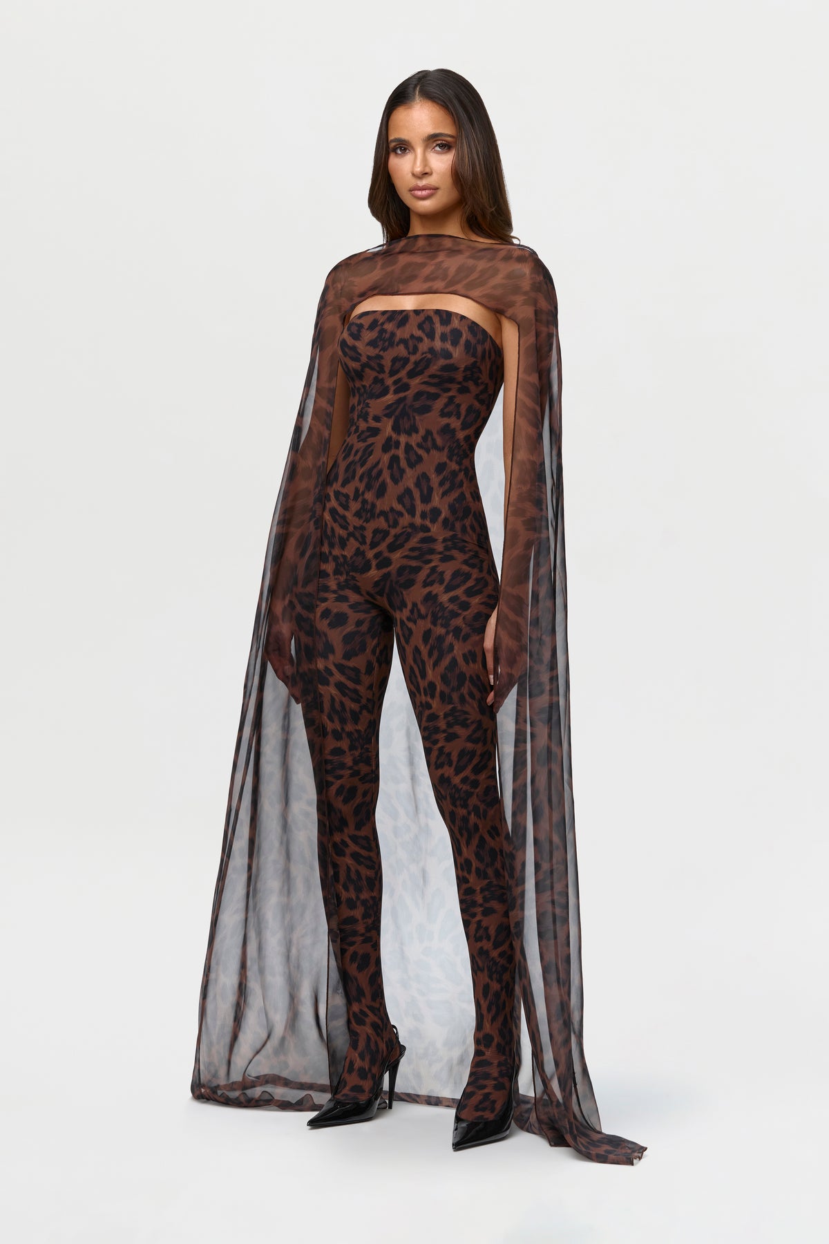 Naked Print Tube Closed Toe Jumpsuit