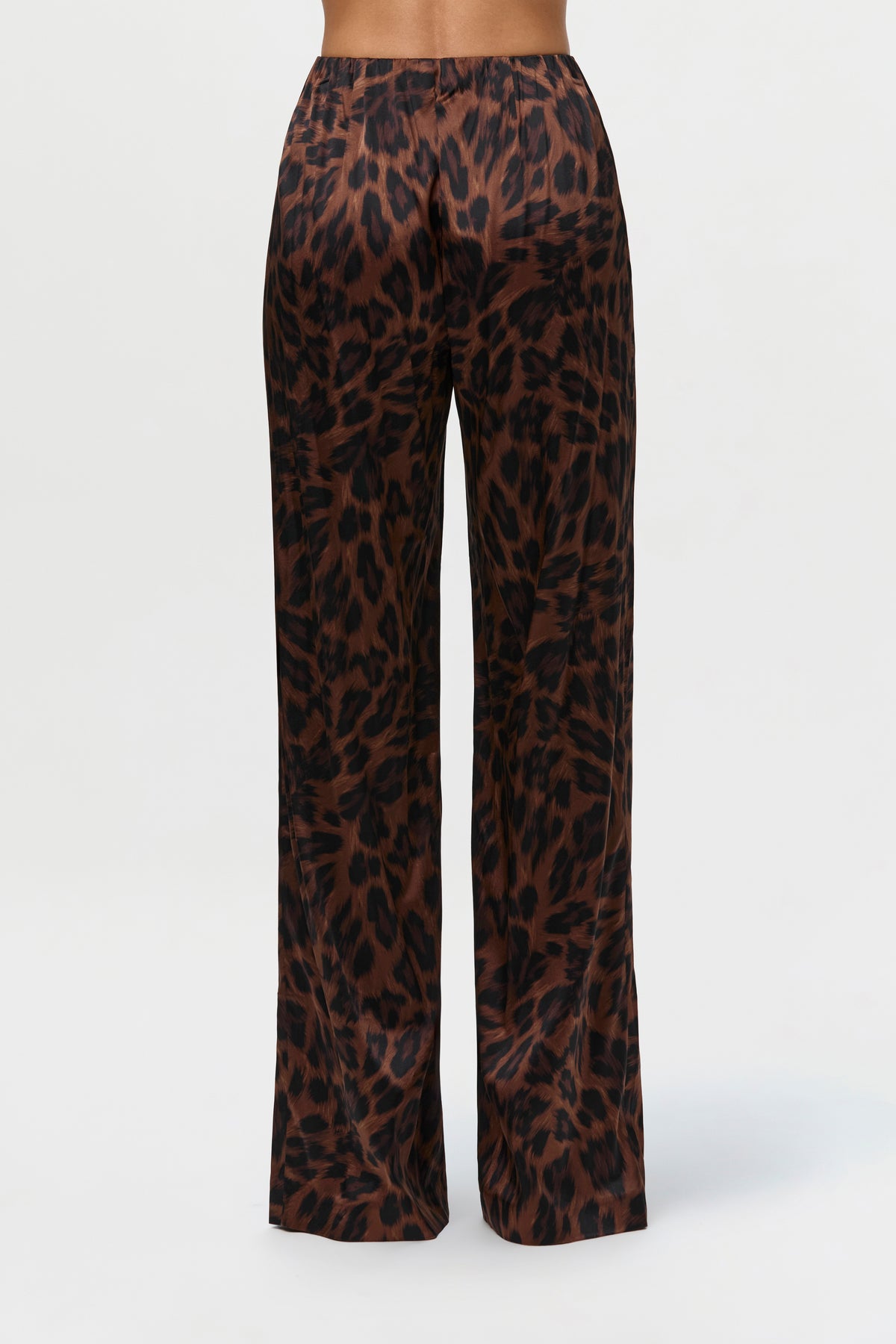 Silk Print Wideleg Pants
