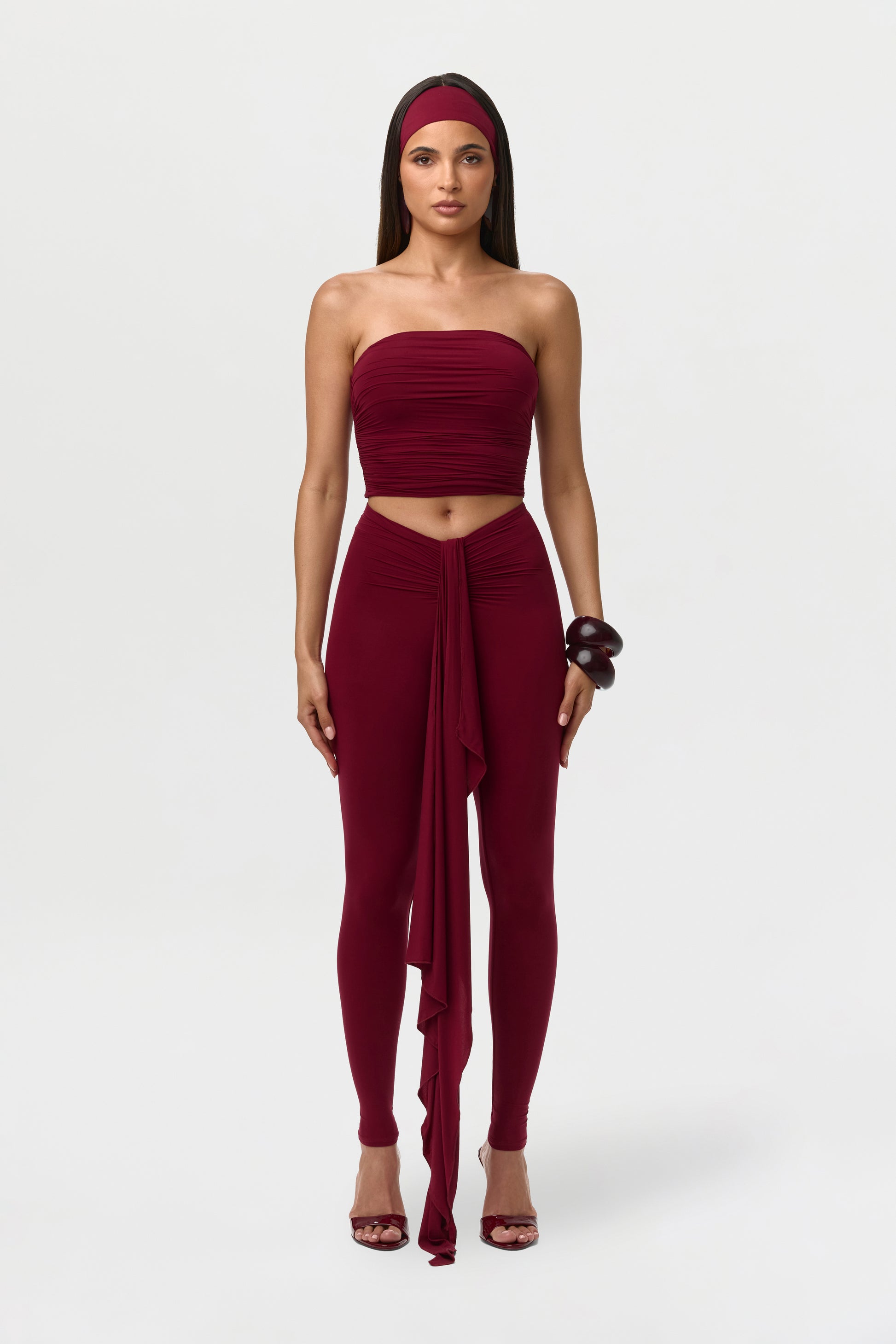 Sangria Naked Cinched Front Leggings Petite