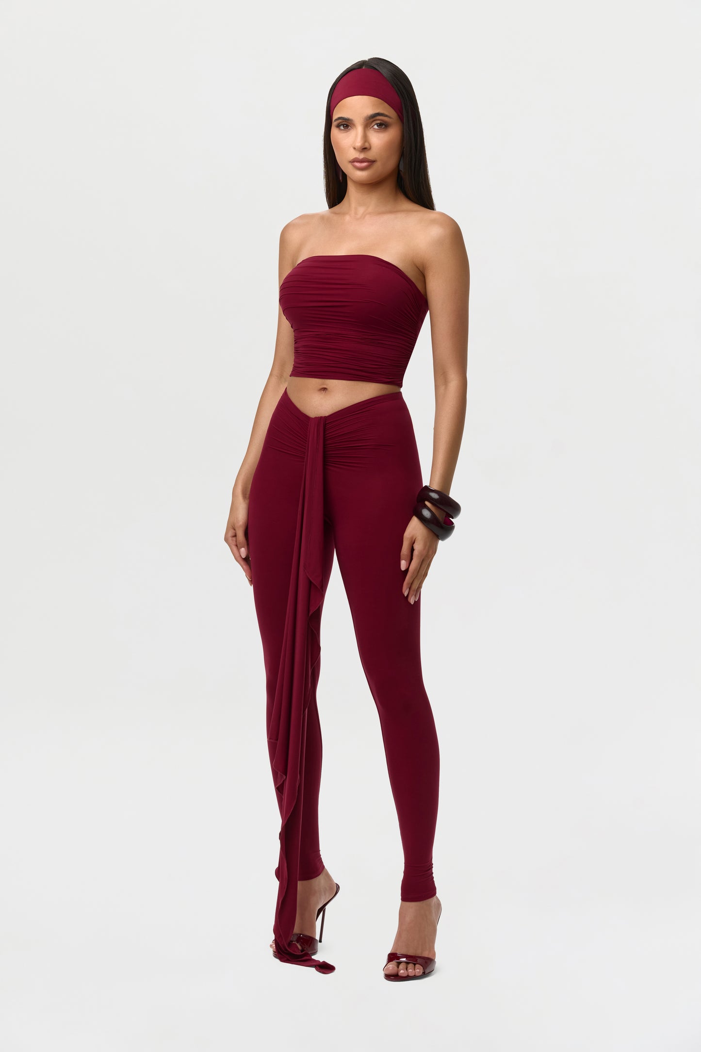 Sangria Naked Cinched Front Leggings Petite