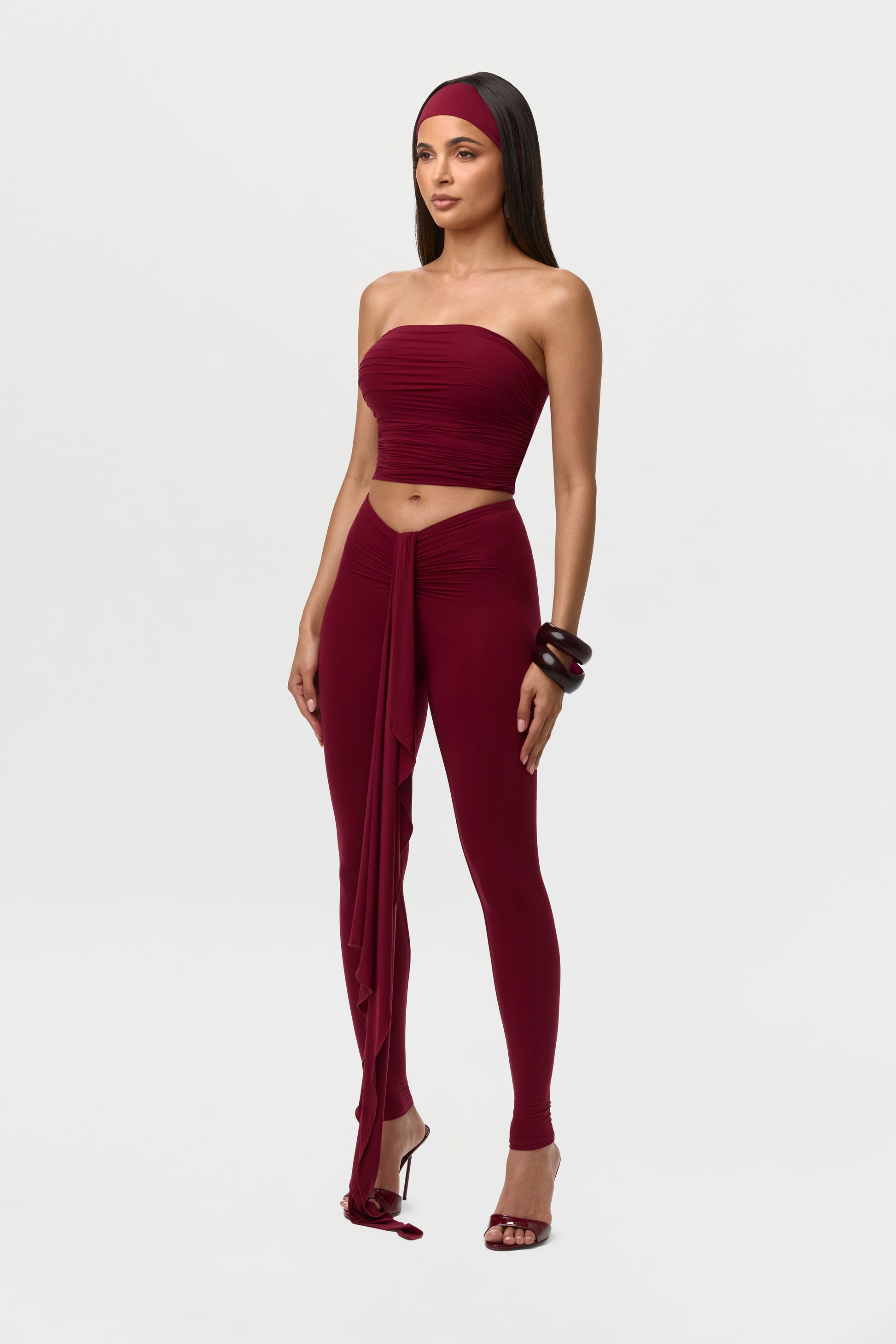 Sangria Naked Cinched Front Leggings Petite