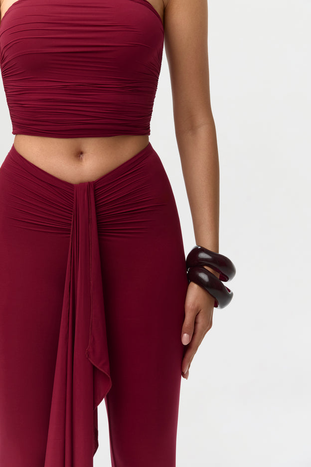 Naked V-Waist Drape Leggings