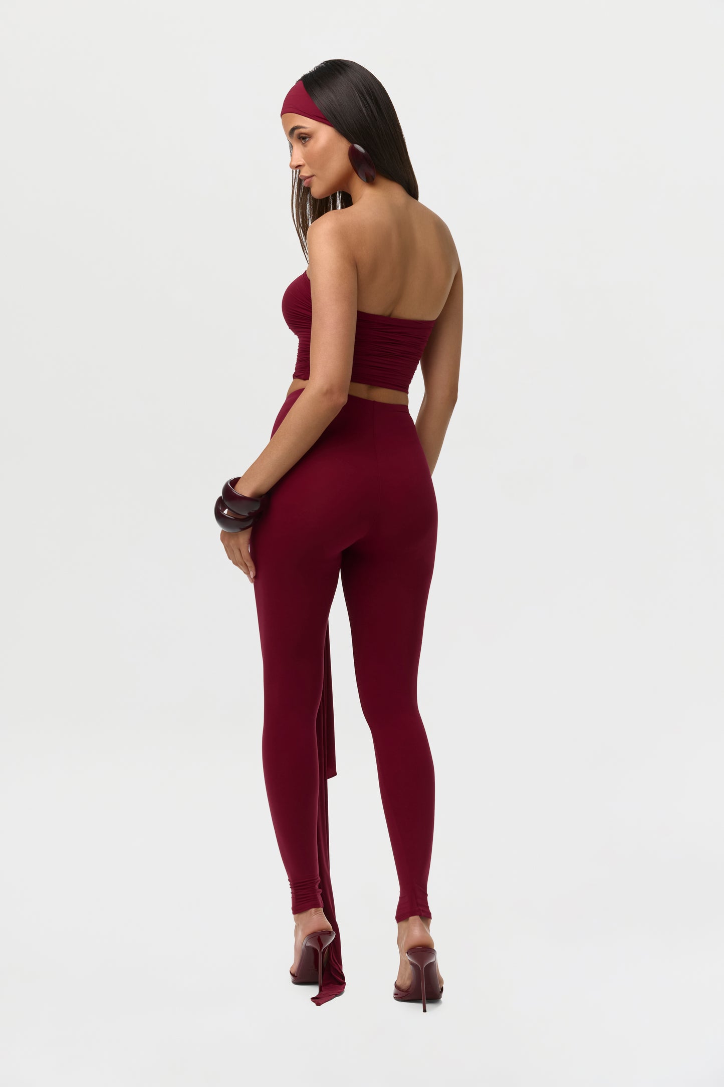 Sangria Naked Cinched Front Leggings Petite